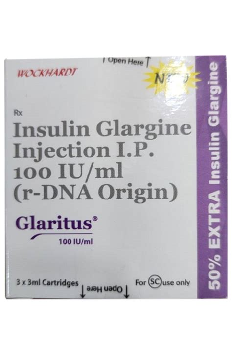 Insulin Glargine Injection IP 100 IU Ml Liquid At 1450 Box In Ludhiana