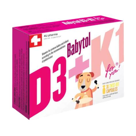 4U Pharma Babytol D3 K1 30 twist off kapsula Li pharma Vaša