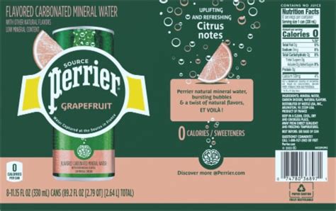 Perrier® Pink Grapefruit Carbonated Mineral Water, 8 pk / 11.15 fl oz ...