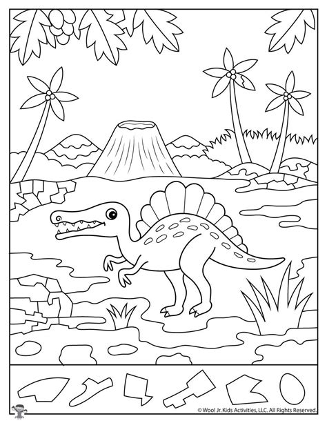 Spinosaurus Dinosaur Activity Sheet Woo Jr Kids Activities