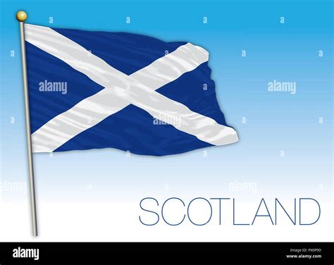 Scotland flag, United Kingdom, vector illustration Stock Vector Image ...