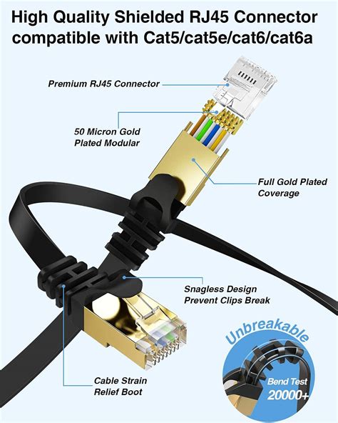 Cable Ethernet cable de red LAN CAT7 RJ45 cable de conexión de alta