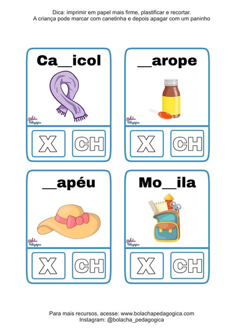 Jogo Qual A Letra Ch Ou X Bolacha Pedag Gica