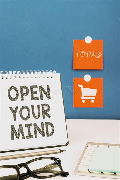 Handwriting Text Open Your Mind Business Showcase Be Openminded Accept