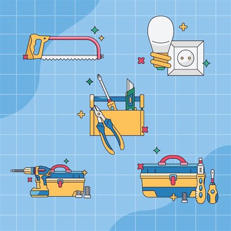 Premium Vector The Object Toolkits Collection Vector Flat Illustration