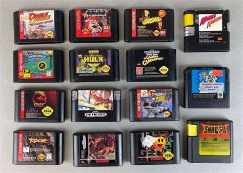 Group Of 15 Sega Genesis Game Cartridges Matthew Bullock Auctioneers