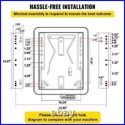 VEVOR Low Profile Suspension Seat With Armrest Dozer Backhoe Tractor