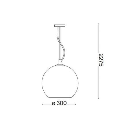 Lámpara colgante Nemo E27 vidrio Ideal Lux