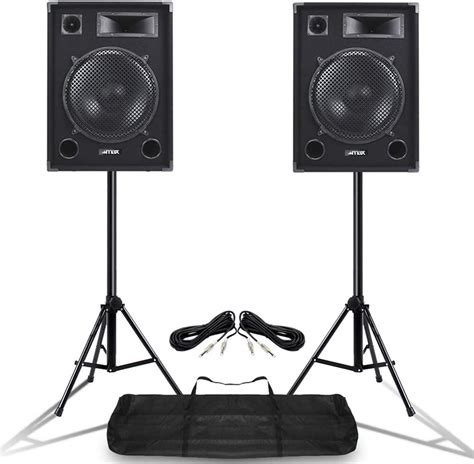 Vonyx Pair Max Sp Mobile Dj Disco Pa Passive Full Range Speakers