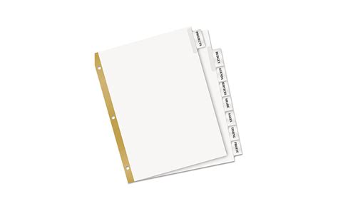 Avery 11124 Insertable Big Tab Dividers 8 Tab Letter Ebay