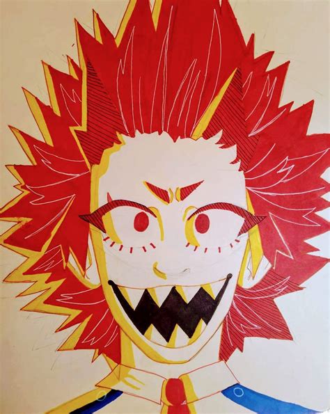 I Drew Kirishima With Eyelashes Still Dont Have A Color For His Skin