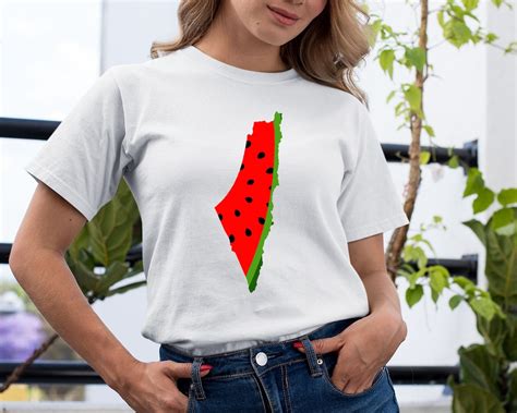 Palestine Map Watermelon Shirt Palestine Flag Shirt Magritte Parody