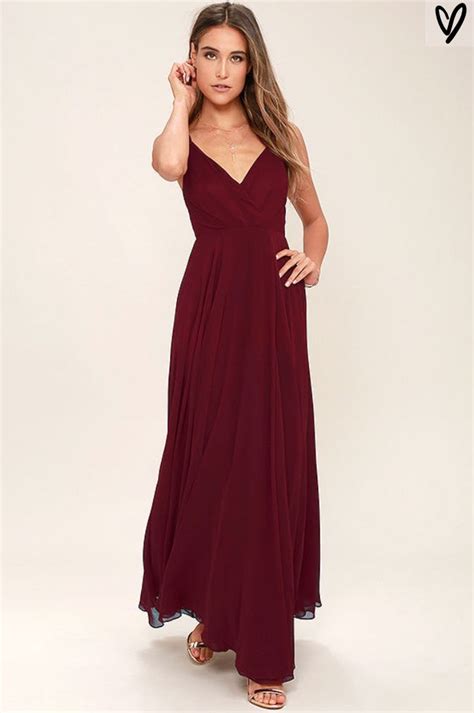 Lulus All About Love Wine Red Maxi 97 Products