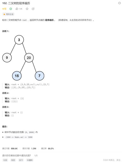 102二叉树的层序遍历 Csdn博客