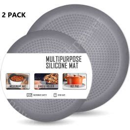 Pack Multi Purpose Silicone Microwave Mat Heat Resistant Trivets Mat