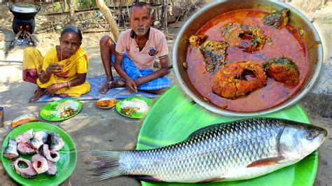 Fish Curry Recipe Village Style Rohu Fish Masala Cooking And Eating