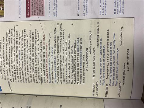 Act 1 scene 5 Macbeth, i can’t seem to find lots of dramatic structural