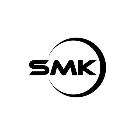 SMK letter logo design in illustrator. Vector logo, calligraphy designs ...