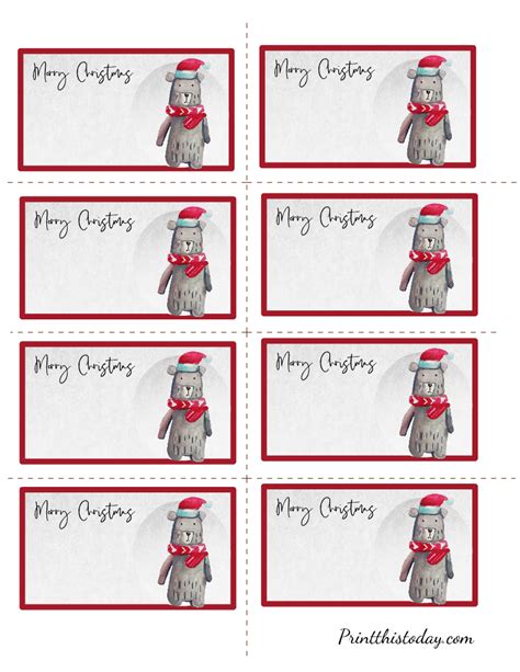 Free Printable Watercolor Christmas Labels