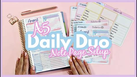 New Erin Condren A Daily Duo Notes Page Ideas And Setup Youtube