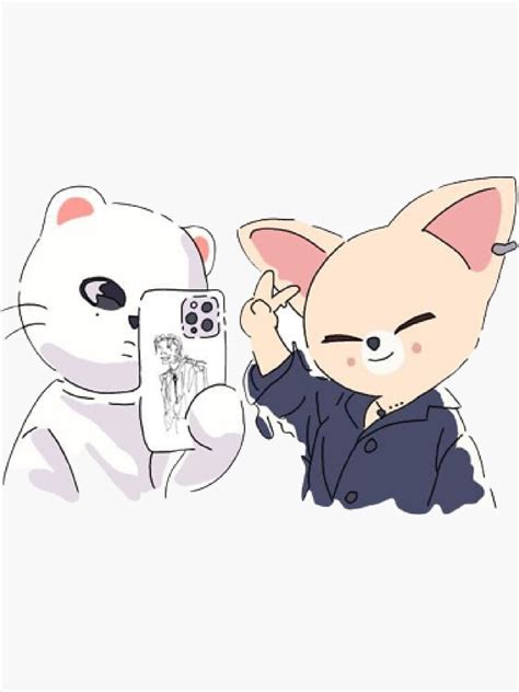 Skz Skzoo Jiniret And Foxy In Selca Sticker By Ambrosiaunicorn