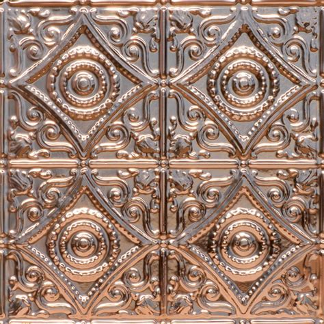 Harry S Scrollwork Copper Ceiling Tile 24 In X 24 In 1219