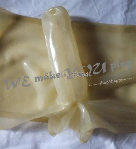 Pure Rubber Latex Shorts Transperant Front Condom Back Hole Latex Panties Anal Openings