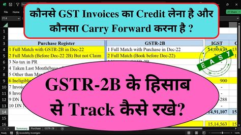 Claim ITC As Per GSTR 2B Track Record Of ITC Calculation As Per GSTR