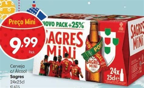 Promoção Cerveja sagres mini em Minipreço