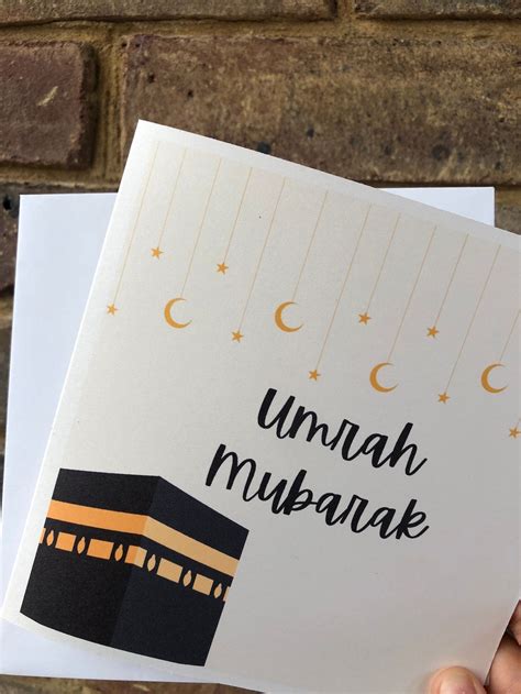 Umrah Mubarak Card Umrah Makkah Kaabah Card Mubarak on Umrah - Etsy