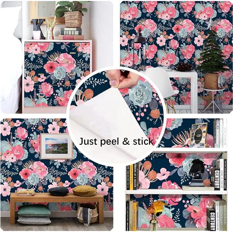 Buy Haokhome Peel And Stick Modern Floral Wallpaper Haokhome