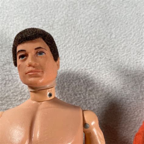 Vintage Gi Joe Man Of Action 1964 Scar Fuzzy Hair Orange Jumpuit Life