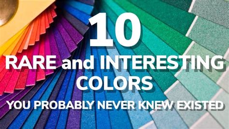 10 Rare And Interesting Colors You Probably Never Knew Existed Amazing Ten Tv Youtube