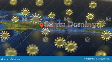 Sunny Weather Icons Near Santo Domingo City On The Map Weather