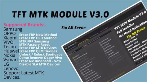 Tft Mtk Module V Full Installer No Need Activation