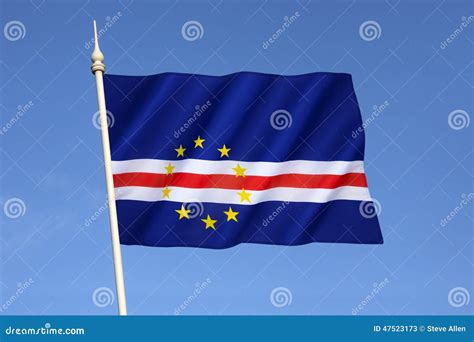 Flag Of Cape Verde Islands Republic Of Cabo Verde Stock Image Image