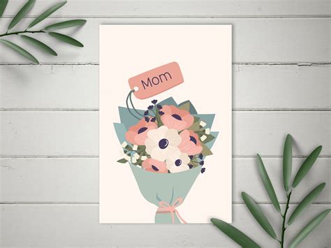 Mother S Day Card Printable Pdf Aesthetic Love T Etsy