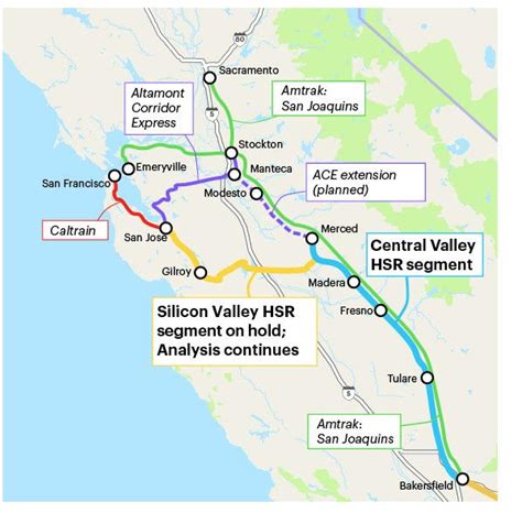 California Bullet Train Route Map