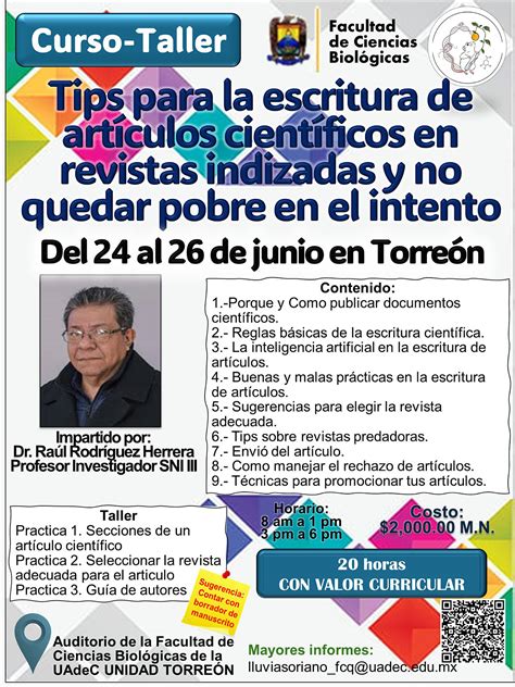 Invita UAdeC A Participar En El Curso Taller Tips Para La Escritura De