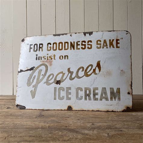 Vintage Enamel Ice Cream Sign