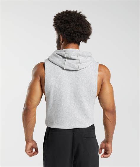 Gymshark Legacy Drop Arm Hoodie Light Grey Marl Gymshark