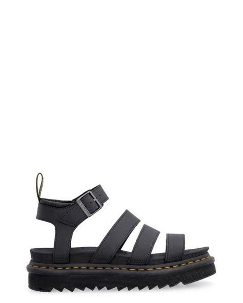 Dr Martens Leather Blaire Strap Sandals In Black Lyst Uk