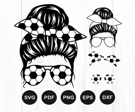 Soccer Mom Svg Soccer Mom Life Svg Mom Life Svg Messy Bun Etsy