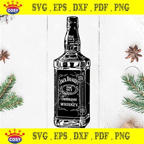 Jack Daniels SVG Bottle Of Tennessee Whiskey SVG Alcohol Jack Daniels