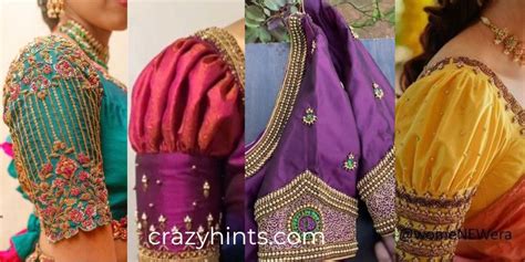 Silk Saree Blouse Sleeve Designs | Puff Sleeves Blouse Designs