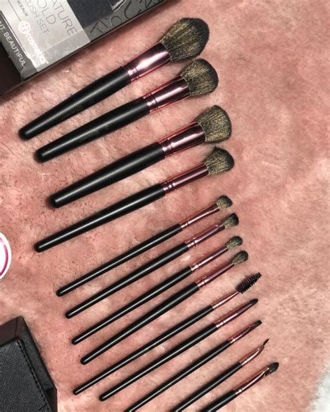 Bh Signature Rose Gold 13 Pc Brush Set With Holder Beautifly