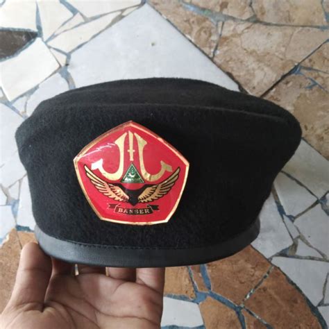 Jual Baret Banser Nu Plus Emblem X Cm Shopee Indonesia