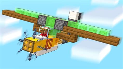 How To Build A Working Plane In Minecraft Redstone Tutorial Youtube