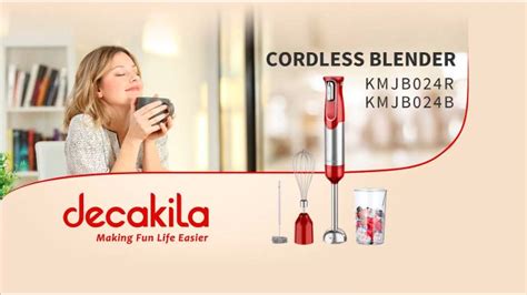 Decakila Kmjb Cordless Hand Blender W Mah Measuring Cup