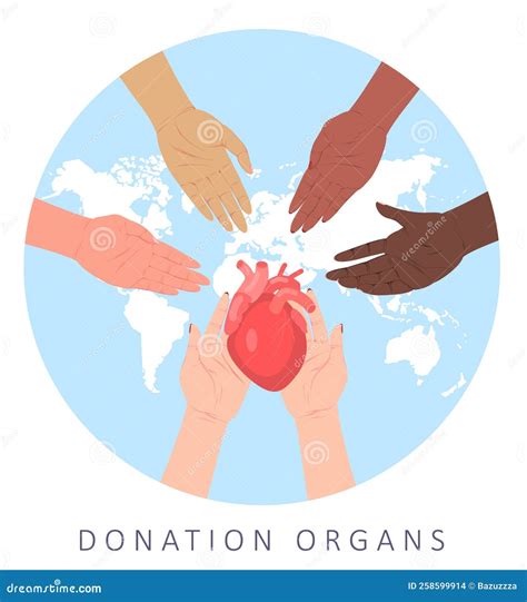 World Organ Donation Day Flat Vector Poster Stock Vector Illustration